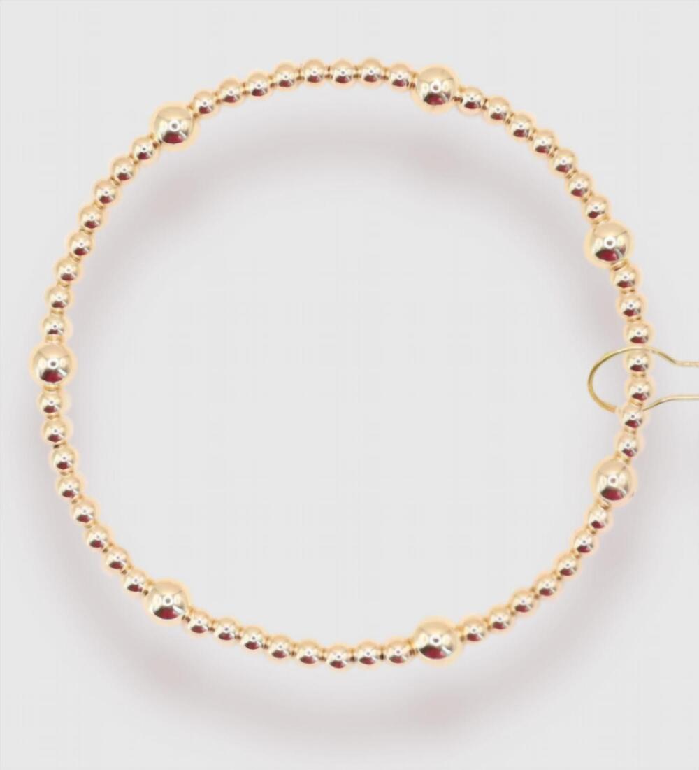 NEW BEADED BLONDES women's olive bracelet in gold